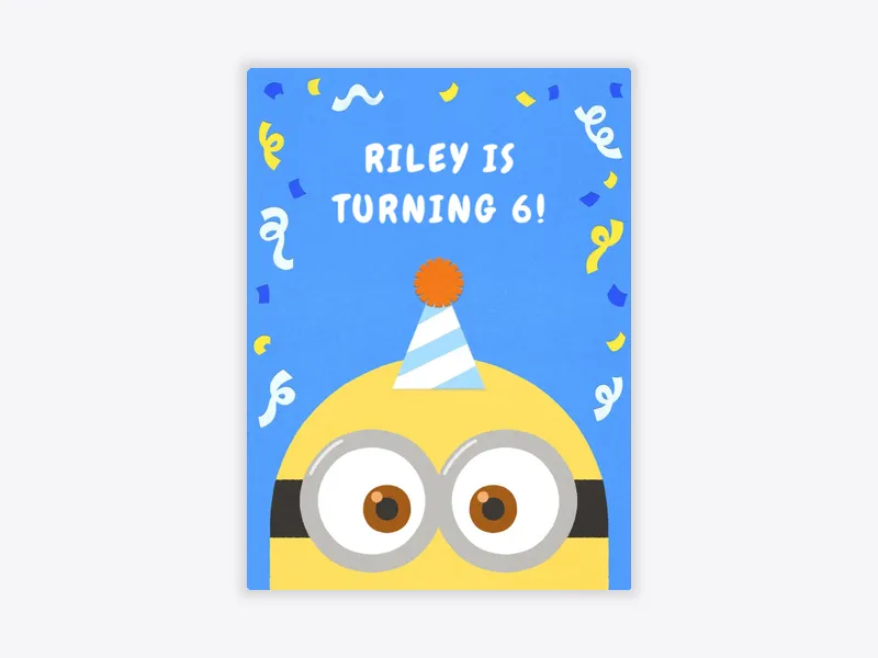 Banana Yellow Buddy - popular_characters - Invitation