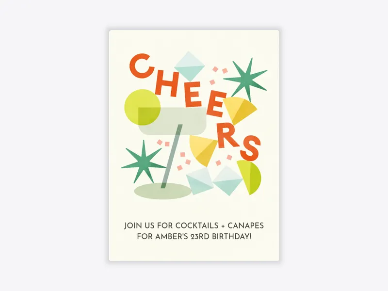 Deconstructed Cocktail - happy_hour - Invitation