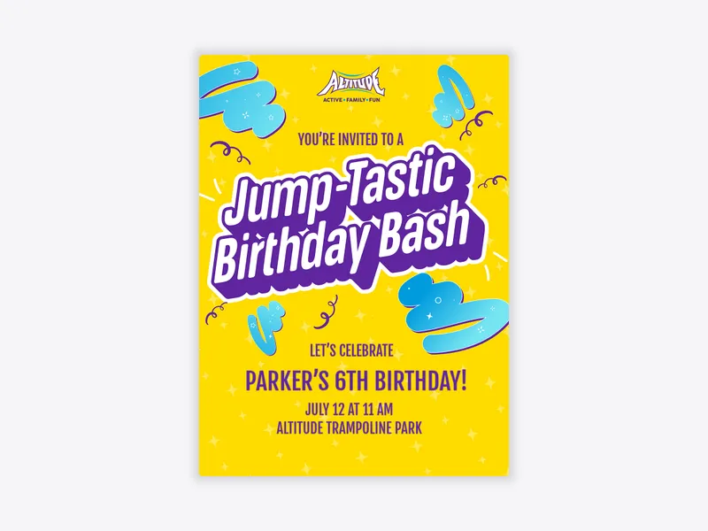 Altitude Trampoline Park:  Jumptastic Time - altitude_trampoline_park - Invitation