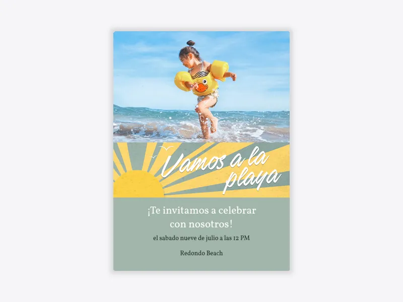 Beach Life Spanish (Photo) - summer - Invitation