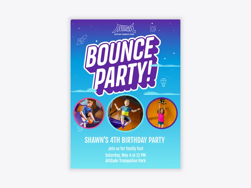 Altitude Trampoline Park: Bounce Party - altitude_trampoline_park - Invitation