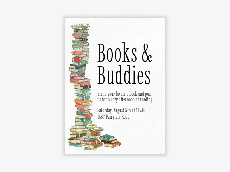 Book Lover - book_club - Invitation