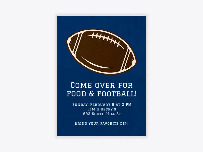 Navy Big Game Team - football - Invitation