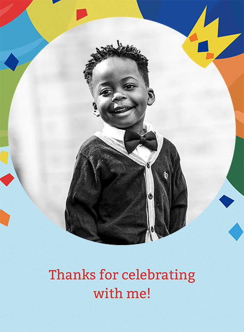 Balloon Crown Thank You (Photo) - design_your_own_cards - Card