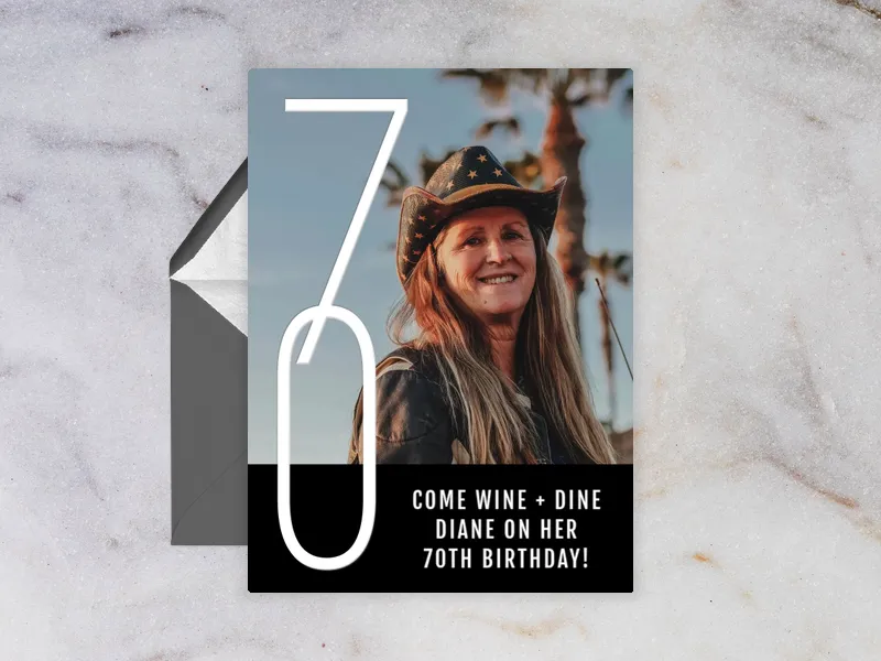 Big 70th Birthday (Photo) - 70th_birthday - Invitation