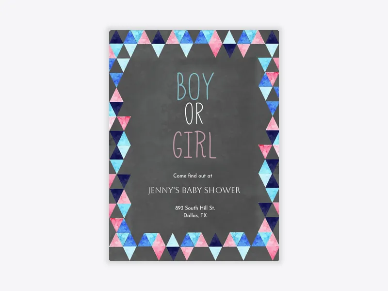 Boy or Girl - gender_reveal - Invitation