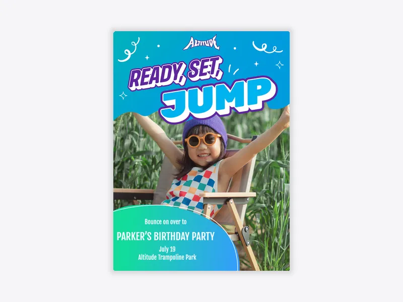 Altitude Trampoline Park: Play Happy (Photo) - altitude_trampoline_park - Invitation