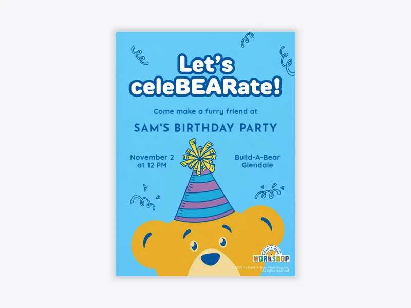 Build-A-Bear: Teddy Time - featured - Invitation