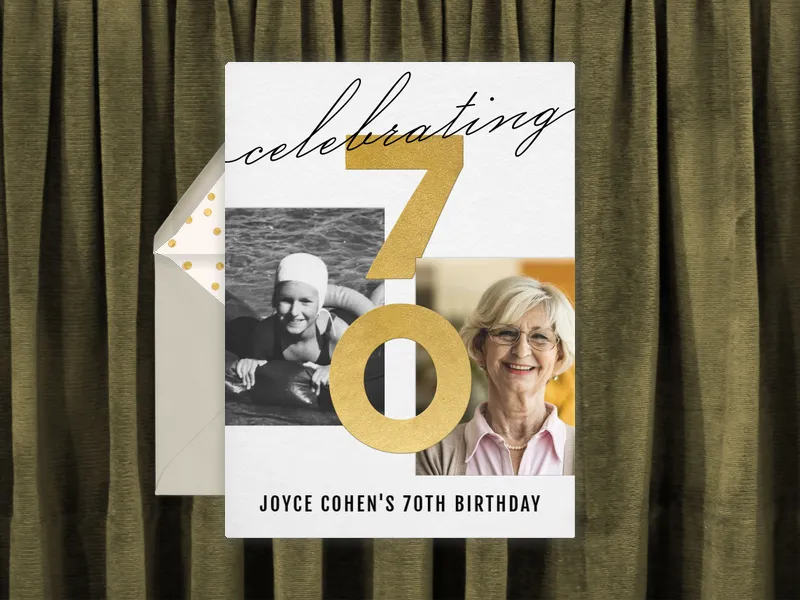 Celebrating a 70th Birthday (Photo) - 70th_birthday - Invitation
