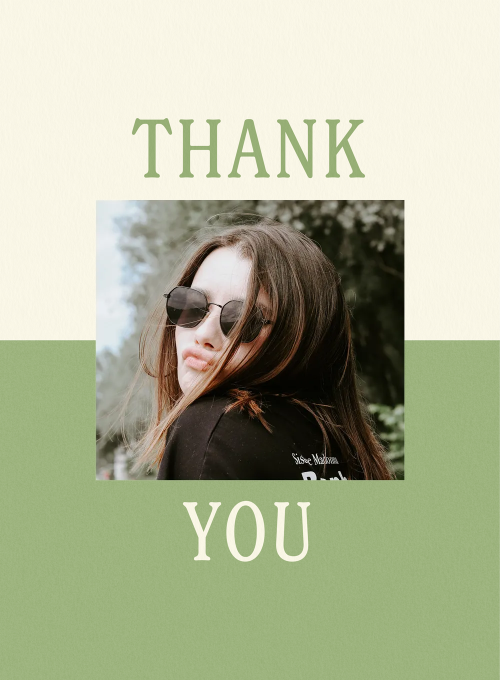 Bold Text Thank You (Photo) - design_your_own_cards - Card