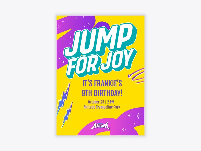 Altitude Trampoline Park: Joyous Occasion - altitude_trampoline_park - Invitation