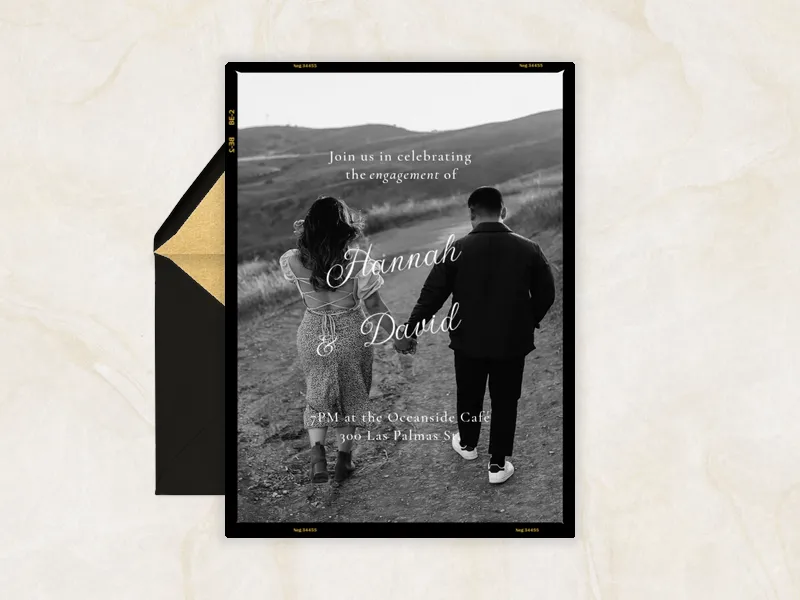 Captured Moments (Photo) - engagement - Invitation