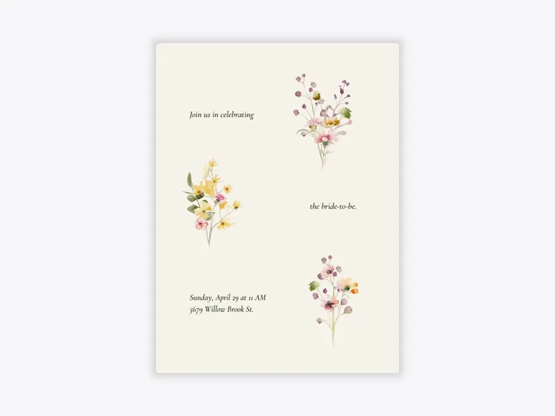 Bountiful Bouquet - bachelorette - Invitation