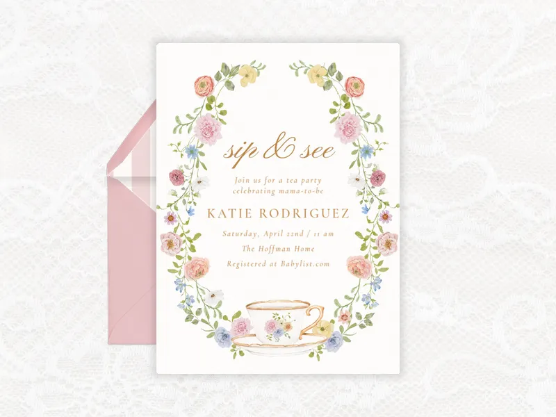Botanical Tea - sip_and_see - Invitation