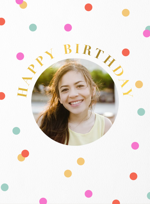 Confetti Happy Birthday (Photo) - birthday_adults_cards - Card