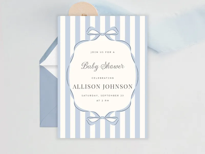 Blue Dainty Darling - baby_sprinkle - Invitation