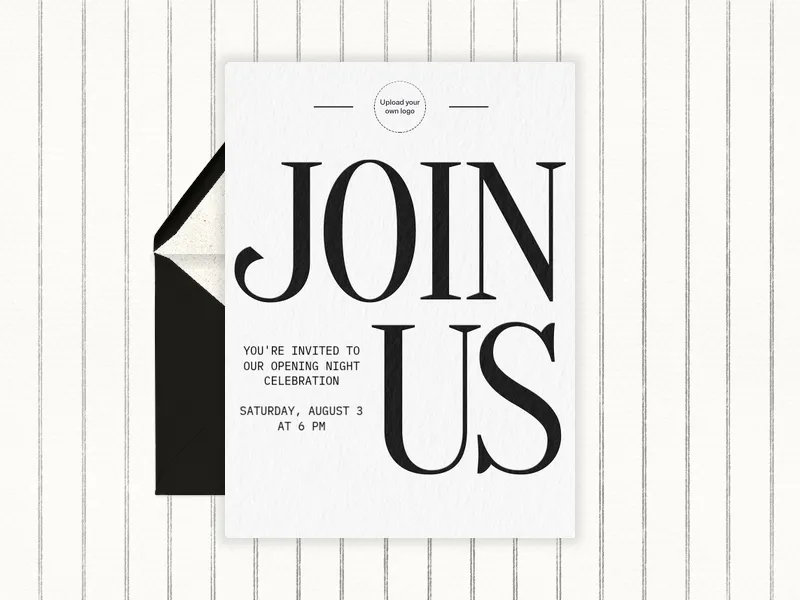 Classic Serif (Logo) - upload_your_own_logo - Invitation