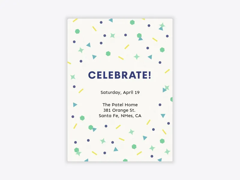 Cool Confetti & Joy - parenthood_journey - Invitation