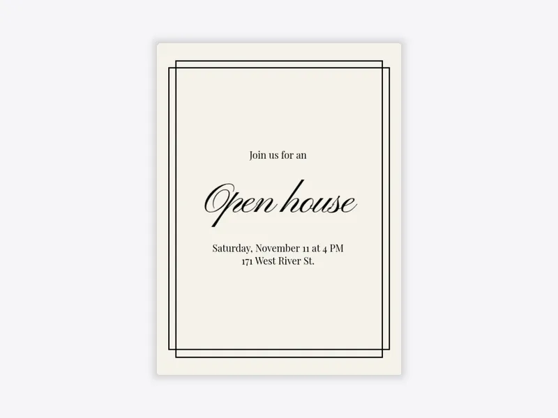 Dainty Border - open_house - Invitation
