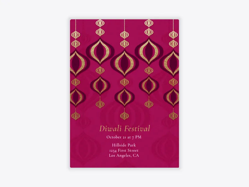 Diwali Pattern - diwali - Invitation