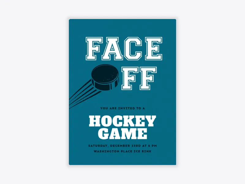 Face Off - sports_leagues - Invitation