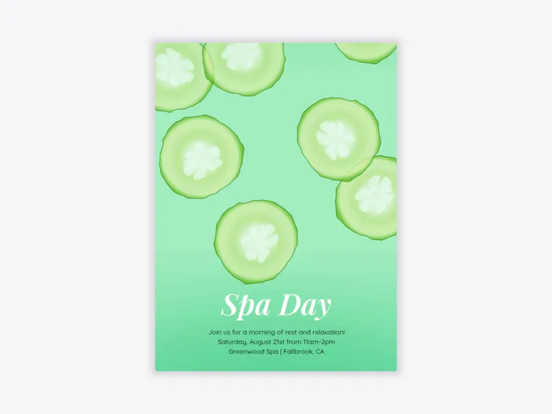 Cucumber Splash - wellness_events - Invitation