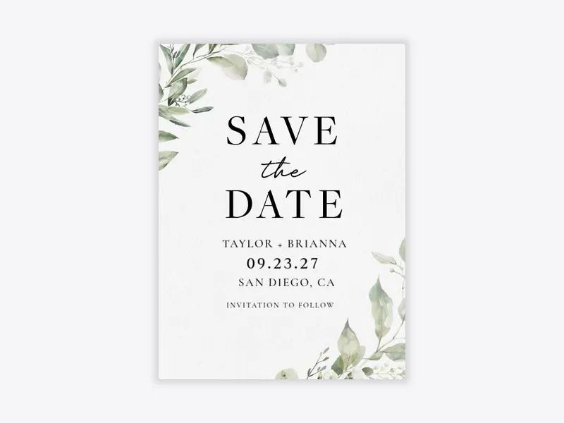 Eucalyptus Embrace - save_the_date - Invitation
