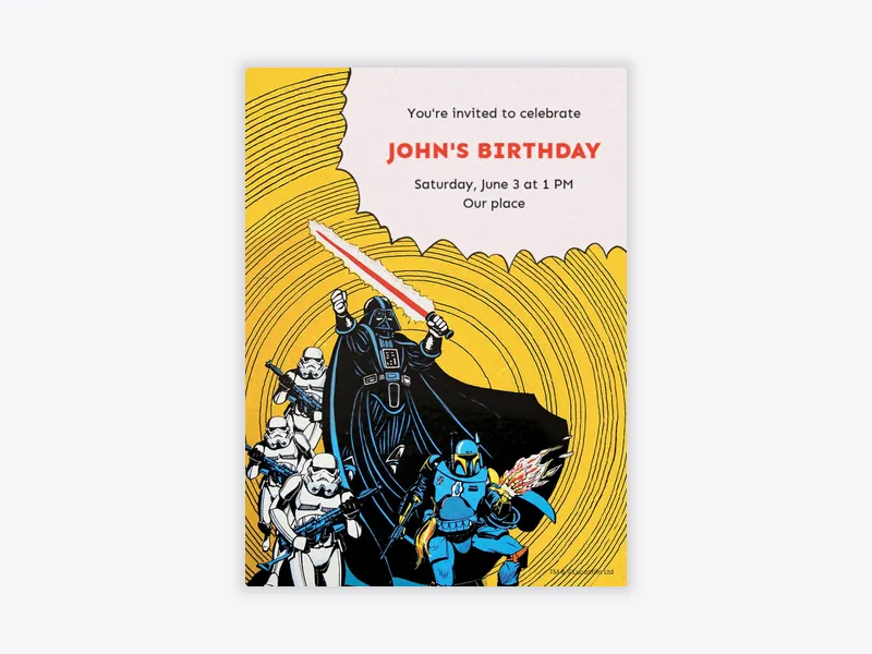 Star Wars™: Vintage Darth Vader - disney - Invitation