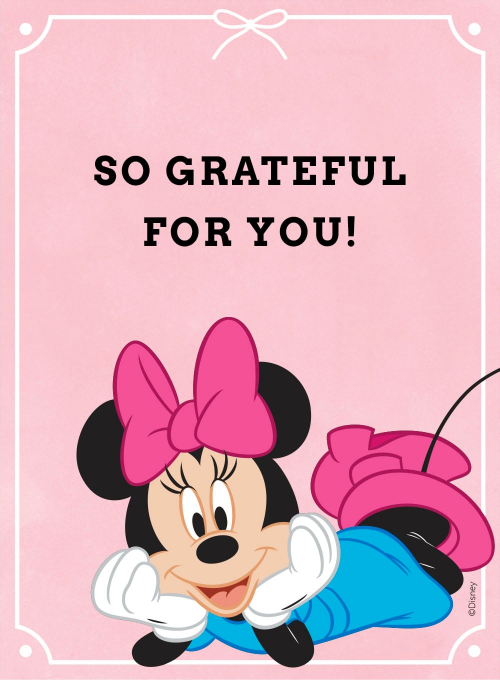 Disney’s Minnie Mouse: Pink Bow Minnie (Thank You) - disney_cards - Card
