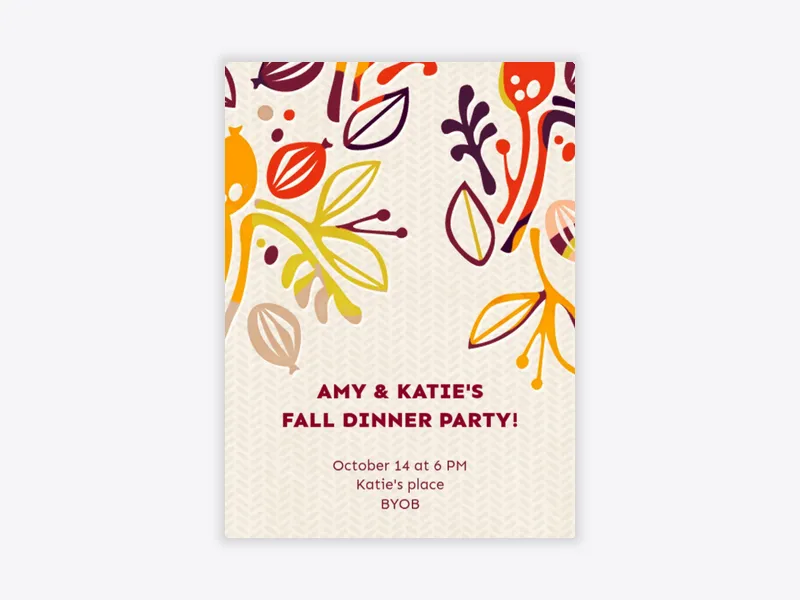 Floral Fall - featured - Invitation