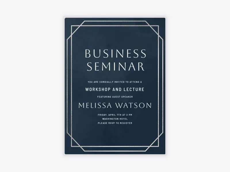 Geometric Border - meetings - Invitation