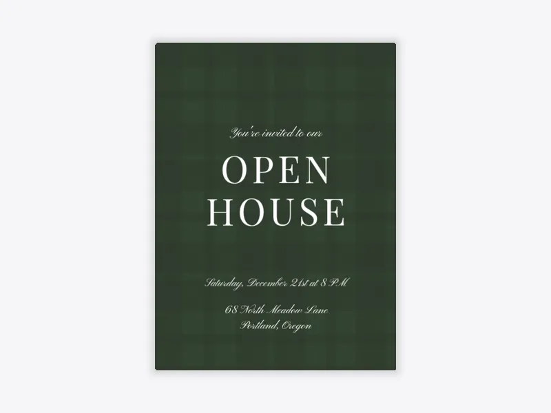 Green Plaid - featured - Invitation