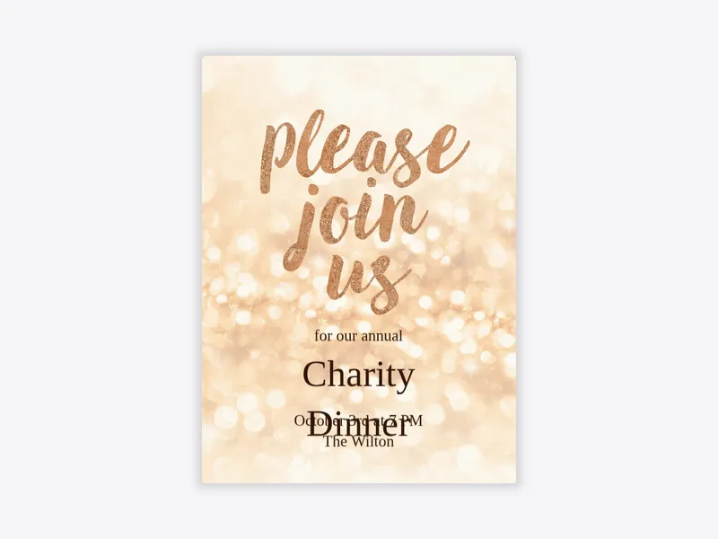 Glitter Gathering - charity_fundraisers - Invitation