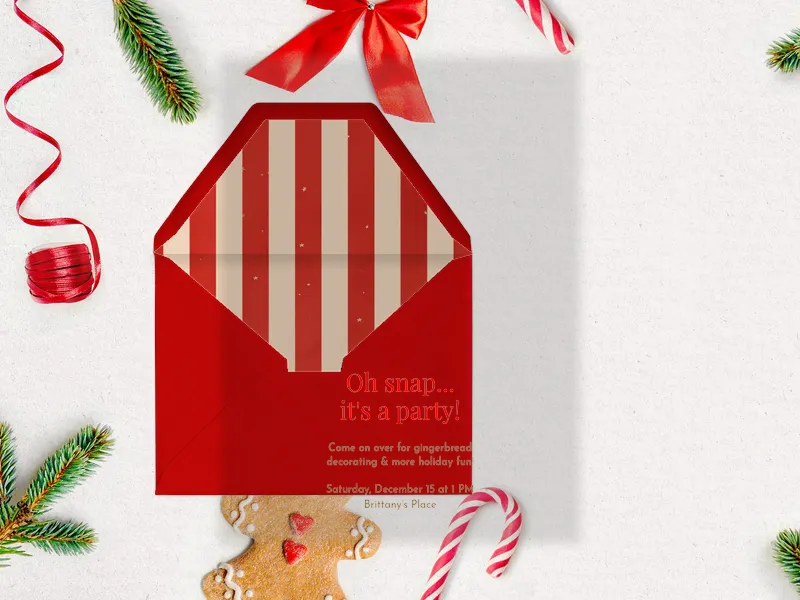 Gingerbread House - holiday_party - Invitation