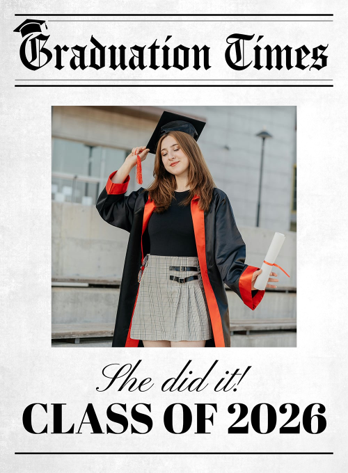 Grad Gazette (Photo) - graduation_announcements - Card