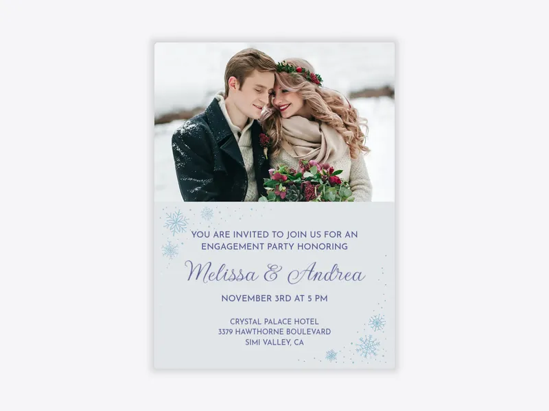 Holiday Wedding Engagement (Photo) - featured - Invitation