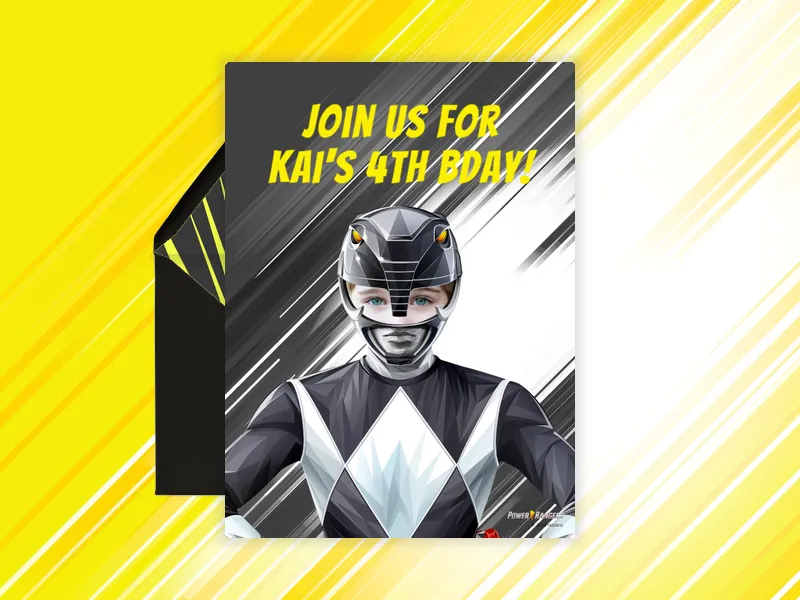 Power Rangers: Black Ranger (Photo) - power_rangers - Invitation