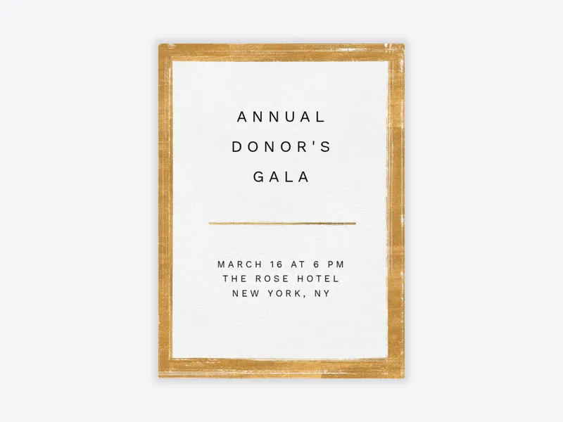 Minimalist Gold Brush Lines - business_save_the_date - Invitation