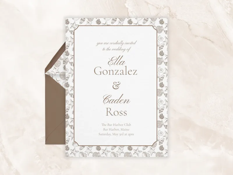 Beige Ocean Breeze - featured - Invitation