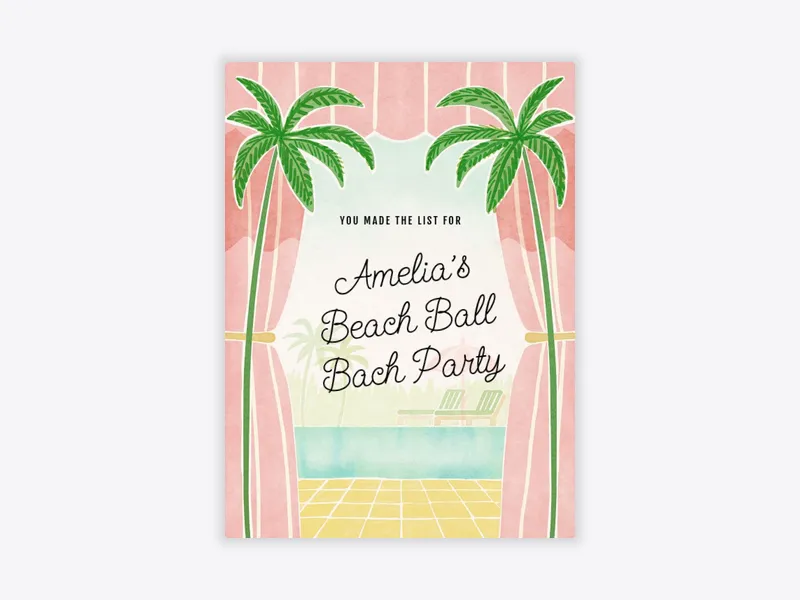 Palmy Beach Ball - featured - Invitation
