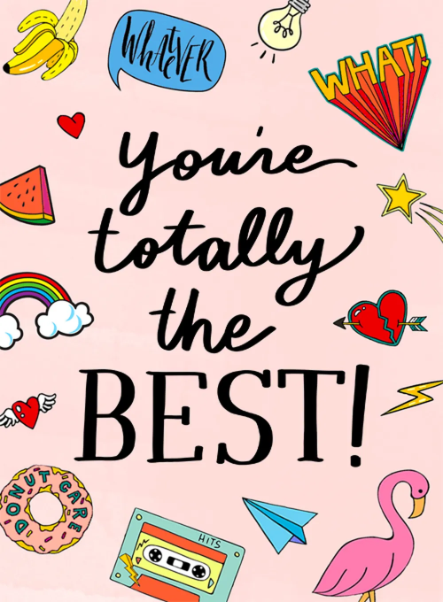 Retro Stickers - goodluck_encouragement_cards - Card