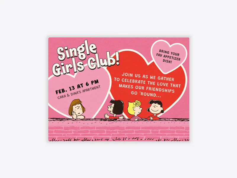 PEANUTS®: Girls Club - peanuts - Invitation
