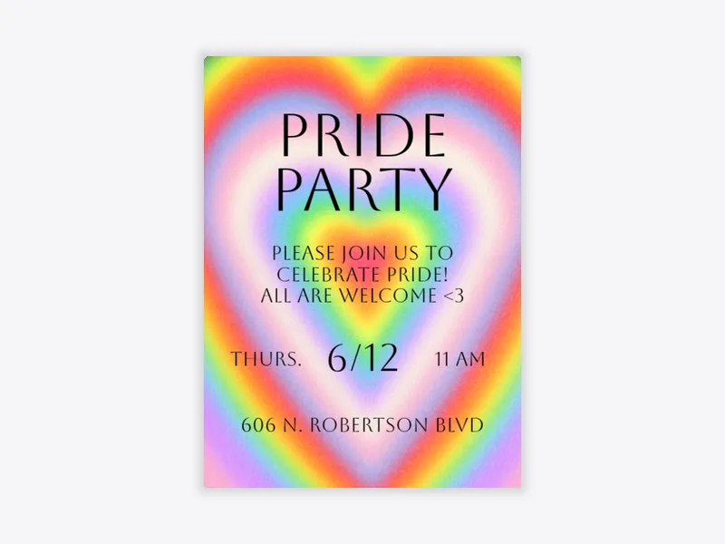 Rainbow Aura - pride - Invitation