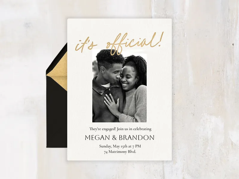 Ring Ring (Photo) - engagement - Invitation