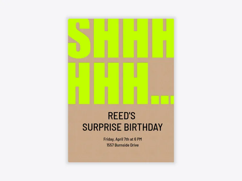 Shhh... - surprise_party - Invitation