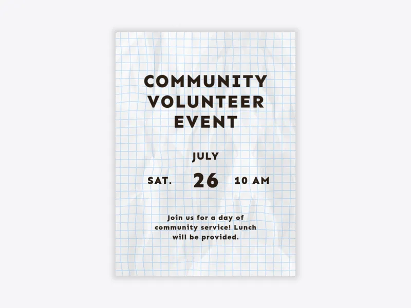 Graph Paper - volunteering - Invitation