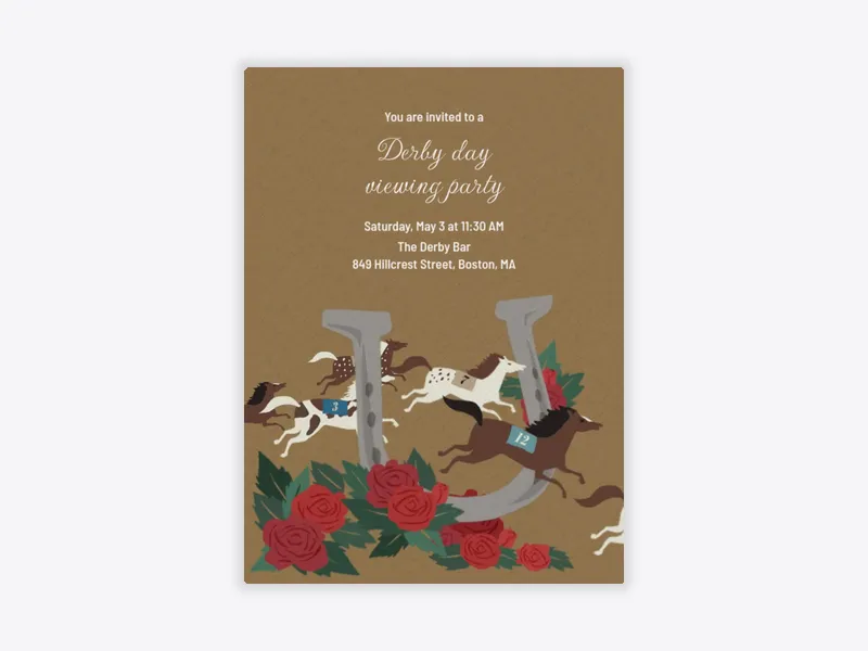 Rosy Race - derby_day - Invitation