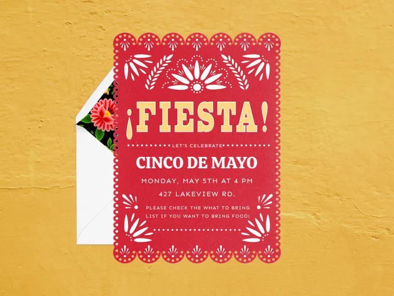 Red Vibrant Fiesta Cinco de Mayo - cinco_de_mayo - Invitation