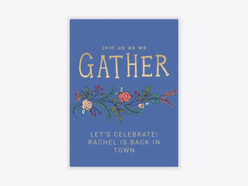 Gather Bouquet - potluck - Invitation