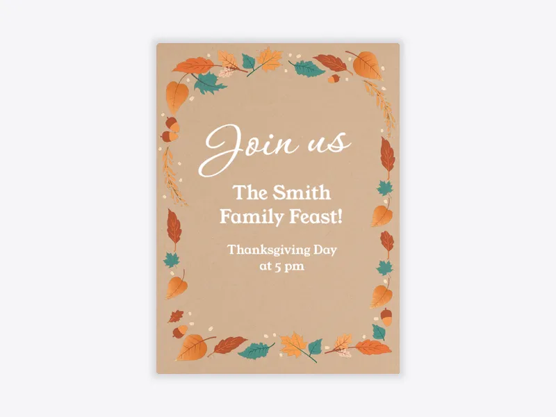 Copper Fall Flora - family_gathering - Invitation